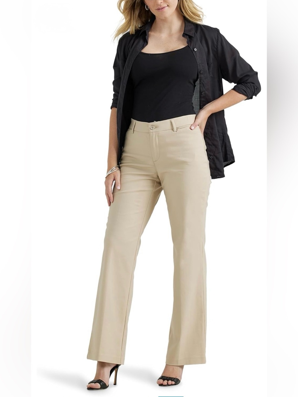 Light Beige Flex Motion Trouser Straight Fit Pants